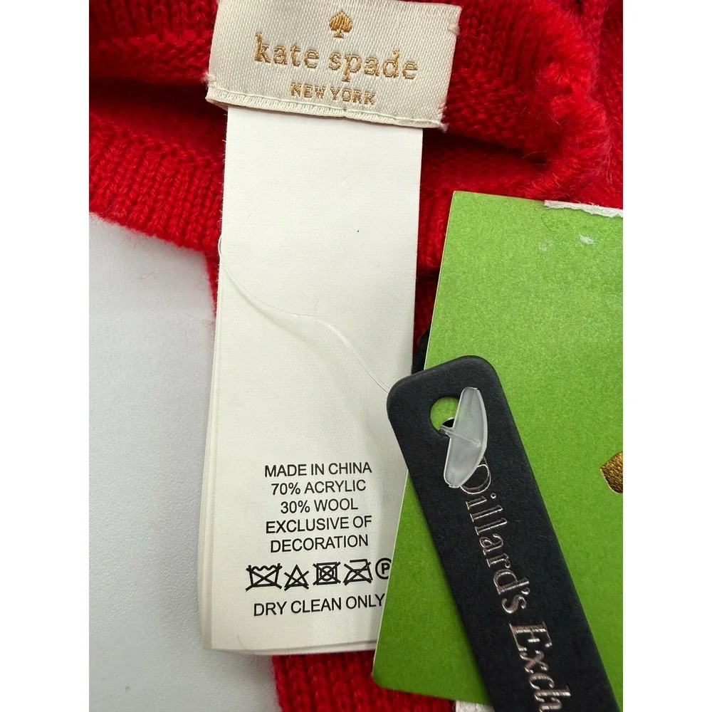 RED Kate Spade New York‎ Fingerless Gloves/Arm Warmer & MATCHING BEANIE HAT!